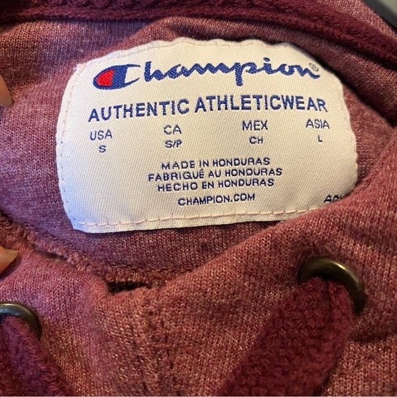 CHAMPION Women Purple Hoodie Sweatshirt Size Small - Picture 5 of 7
